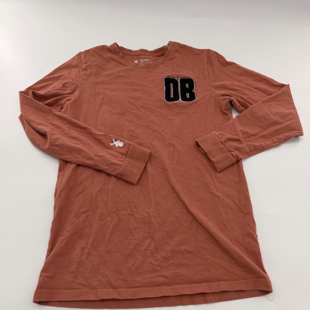 Dutch Bros Coffee Orange Long Sleeve Shirt DB Medium Unisex